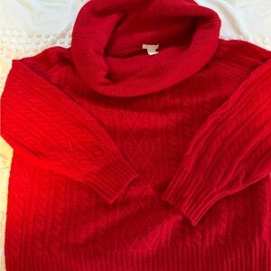 Red Turtleneck Sweater
